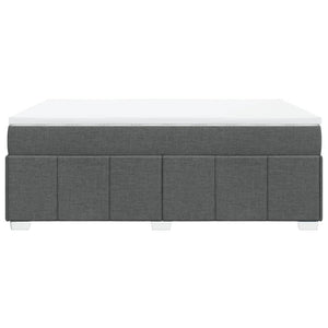 Κρεβάτι Boxspring με Στρώμα Σκούρο Γκρι 140x200 εκ Υφασμάτινο - Pakobazaar