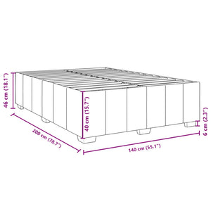 Κρεβάτι Boxspring με Στρώμα Μαύρο 140x200 εκ. Υφασμάτινο - Pakobazaar