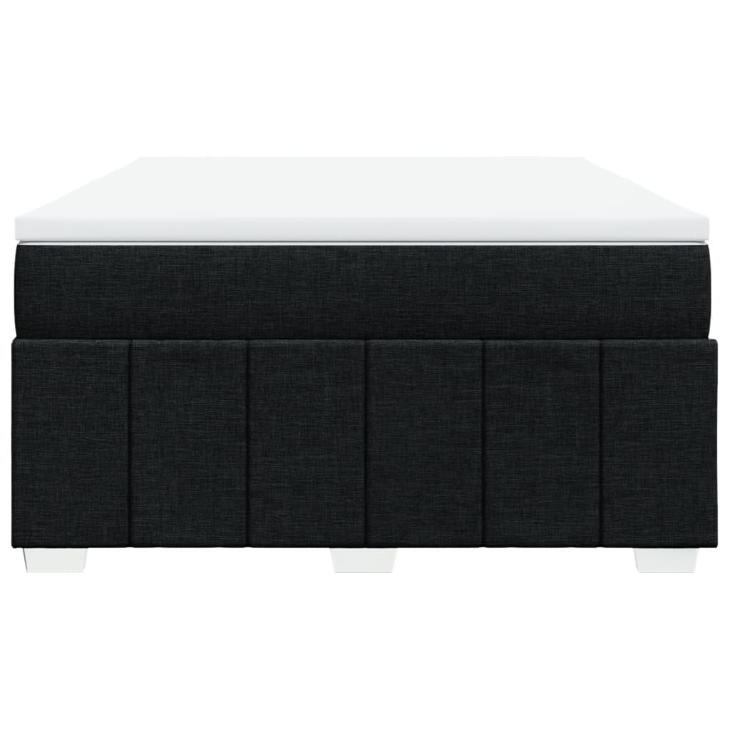 Κρεβάτι Boxspring με Στρώμα Μαύρο 140x200 εκ. Υφασμάτινο - Pakobazaar
