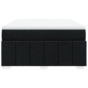 Κρεβάτι Boxspring με Στρώμα Μαύρο 140x200 εκ. Υφασμάτινο - Pakobazaar