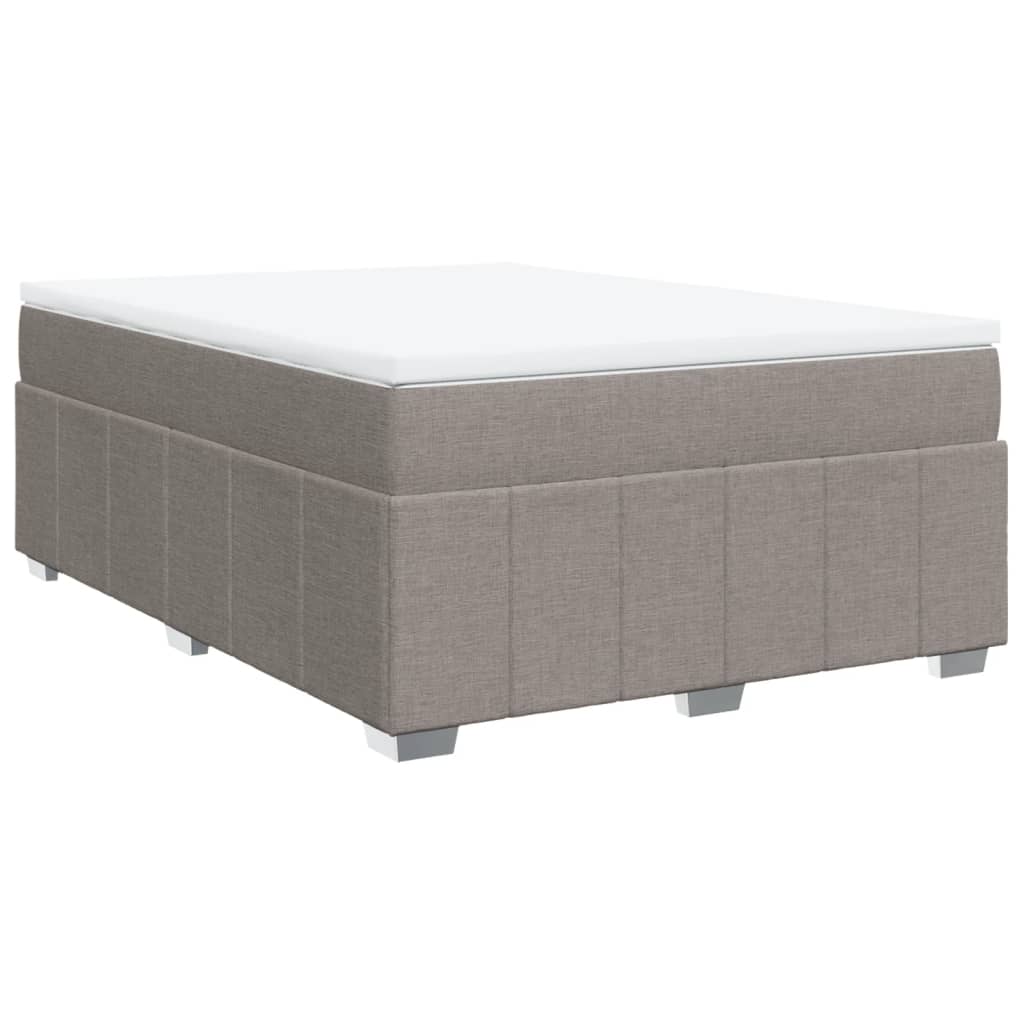 Κρεβάτι Boxspring με Στρώμα Taupe 140x200 εκ. Υφασμάτινο