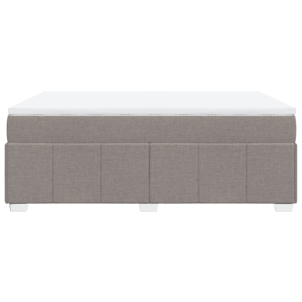 Κρεβάτι Boxspring με Στρώμα Taupe 140x200 εκ. Υφασμάτινο