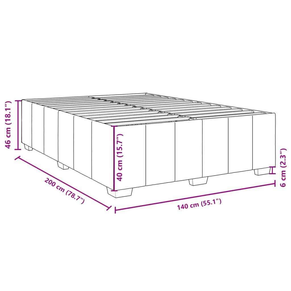 Κρεβάτι Boxspring με Στρώμα Κρεμ 140x200 εκ. Υφασμάτινο