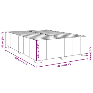 Κρεβάτι Boxspring με Στρώμα Κρεμ 140x200 εκ. Υφασμάτινο