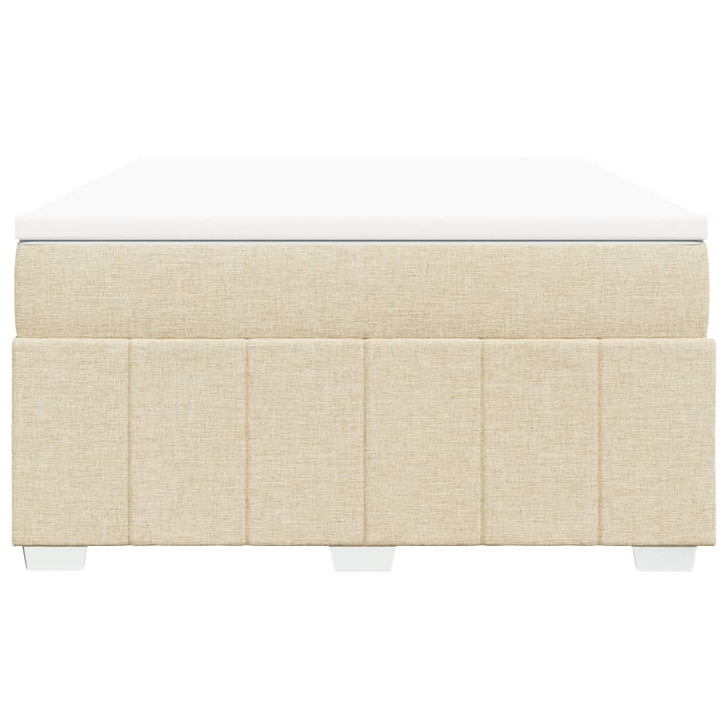 Κρεβάτι Boxspring με Στρώμα Κρεμ 140x200 εκ. Υφασμάτινο