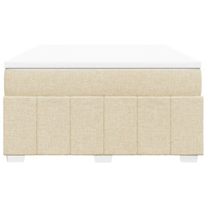 Κρεβάτι Boxspring με Στρώμα Κρεμ 140x200 εκ. Υφασμάτινο