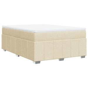 Κρεβάτι Boxspring με Στρώμα Κρεμ 140x200 εκ. Υφασμάτινο
