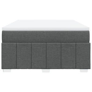 Κρεβάτι Boxspring με Στρώμα Σκούρο Γκρι 160x200 εκ Υφασμάτινο - Pakobazaar