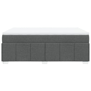 Κρεβάτι Boxspring με Στρώμα Σκούρο Γκρι 160x200 εκ Υφασμάτινο - Pakobazaar