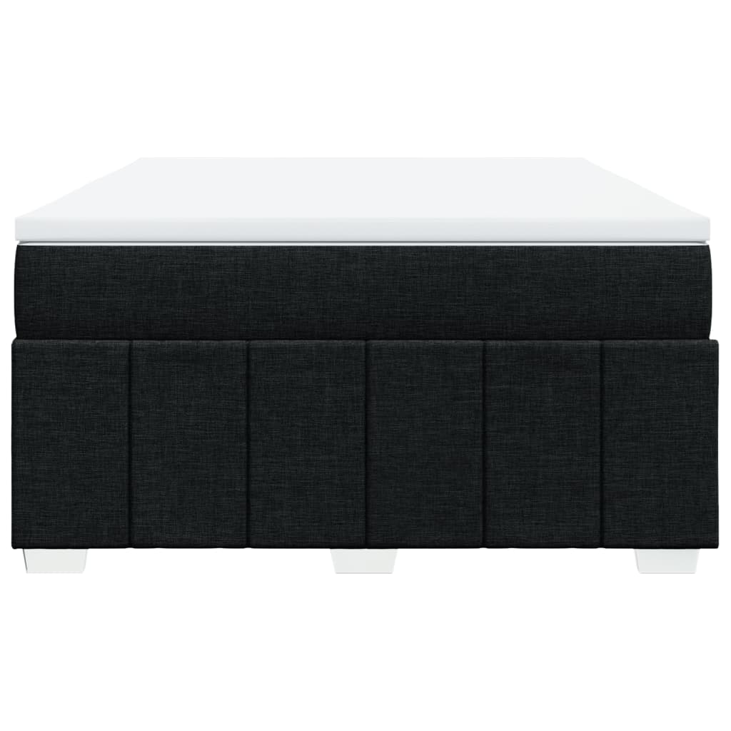 Κρεβάτι Boxspring με Στρώμα Μαύρο 160x200 εκ. Υφασμάτινο - Pakobazaar
