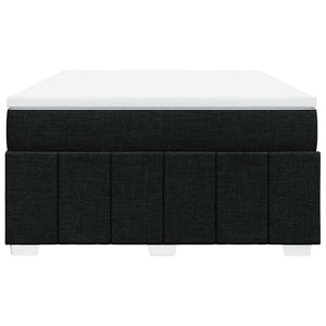 Κρεβάτι Boxspring με Στρώμα Μαύρο 160x200 εκ. Υφασμάτινο - Pakobazaar
