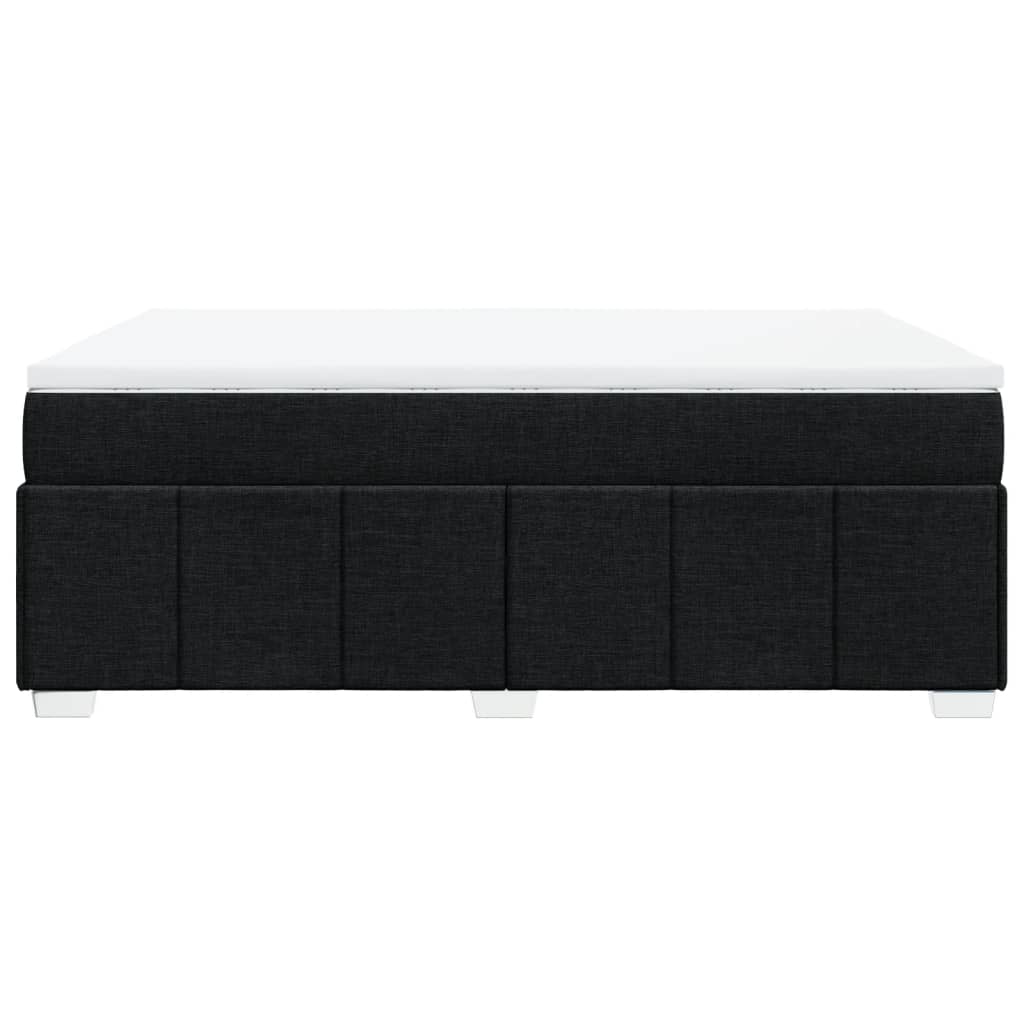 Κρεβάτι Boxspring με Στρώμα Μαύρο 160x200 εκ. Υφασμάτινο - Pakobazaar