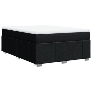 Κρεβάτι Boxspring με Στρώμα Μαύρο 160x200 εκ. Υφασμάτινο - Pakobazaar