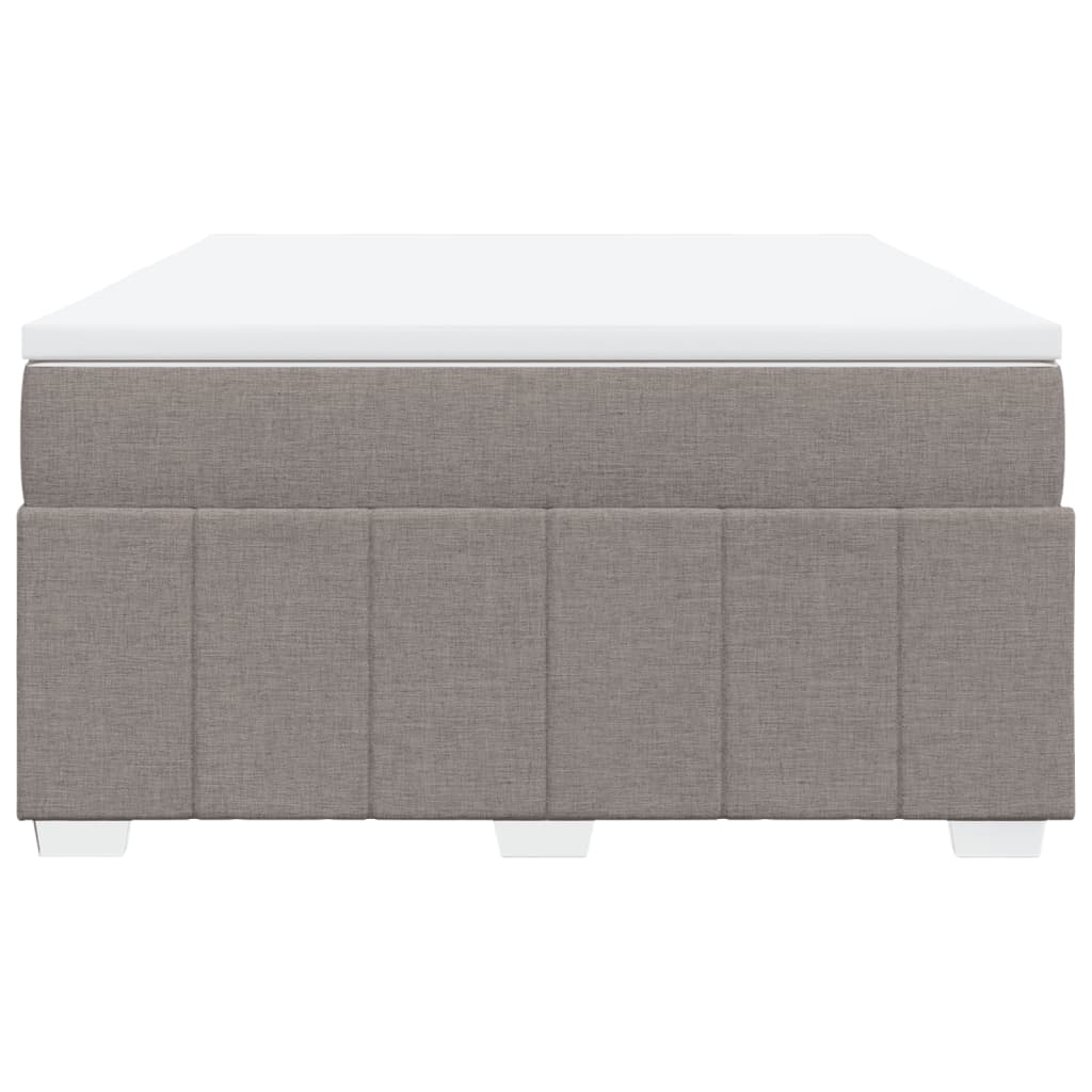 Κρεβάτι Boxspring με Στρώμα Taupe 160x200 εκ. Υφασμάτινο - Pakobazaar