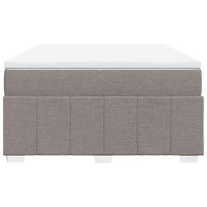 Κρεβάτι Boxspring με Στρώμα Taupe 160x200 εκ. Υφασμάτινο - Pakobazaar