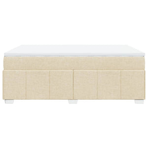 Κρεβάτι Boxspring με Στρώμα Κρεμ 160x200 εκ. Υφασμάτινο - Pakobazaar