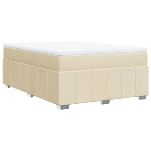 Κρεβάτι Boxspring με Στρώμα Κρεμ 160x200 εκ. Υφασμάτινο - Pakobazaar
