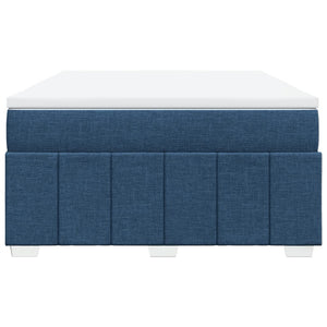 Κρεβάτι Boxspring με Στρώμα Μπλε 160x200 εκ. Υφασμάτινο - Pakobazaar
