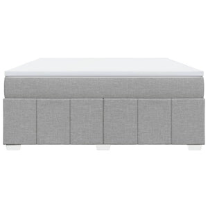 Κρεβάτι Boxspring με Στρώμα Ανοιχτό Γκρι 180x200 εκ. Υφασμάτινο
