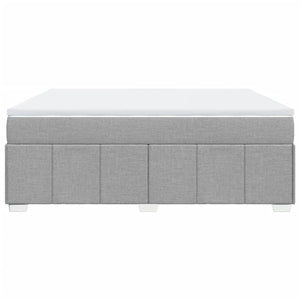 Κρεβάτι Boxspring με Στρώμα Ανοιχτό Γκρι 180x200 εκ. Υφασμάτινο