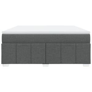 Κρεβάτι Boxspring με Στρώμα Σκούρο Γκρι 180x200 εκ Υφασμάτιν