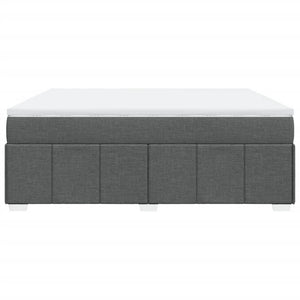 Κρεβάτι Boxspring με Στρώμα Σκούρο Γκρι 180x200 εκ Υφασμάτιν