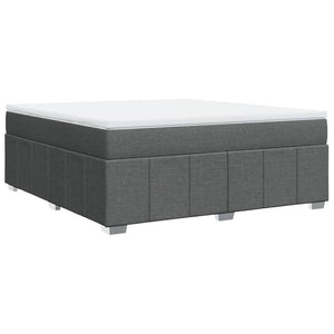 Κρεβάτι Boxspring με Στρώμα Σκούρο Γκρι 180x200 εκ Υφασμάτιν