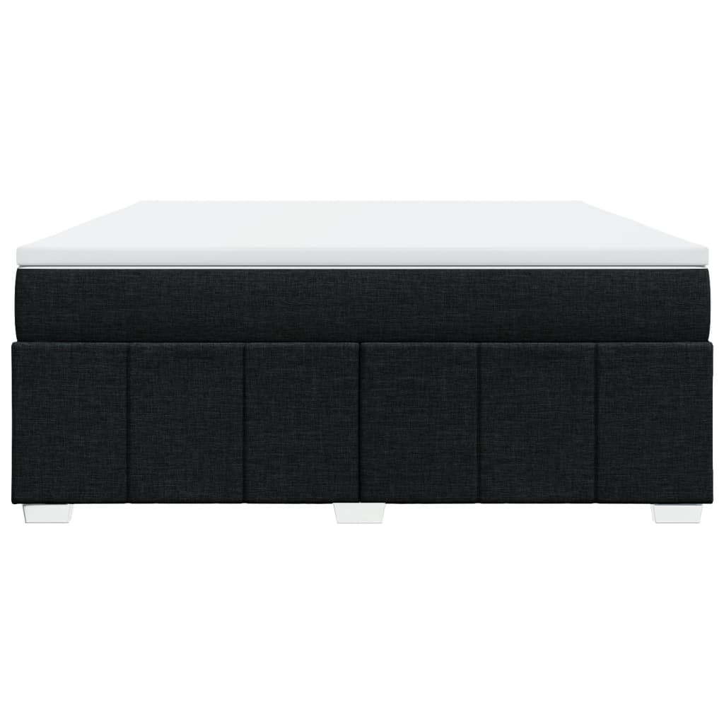 Κρεβάτι Boxspring με Στρώμα Μαύρο 180x200 εκ. Υφασμάτινο - Pakobazaar