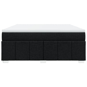 Κρεβάτι Boxspring με Στρώμα Μαύρο 180x200 εκ. Υφασμάτινο - Pakobazaar