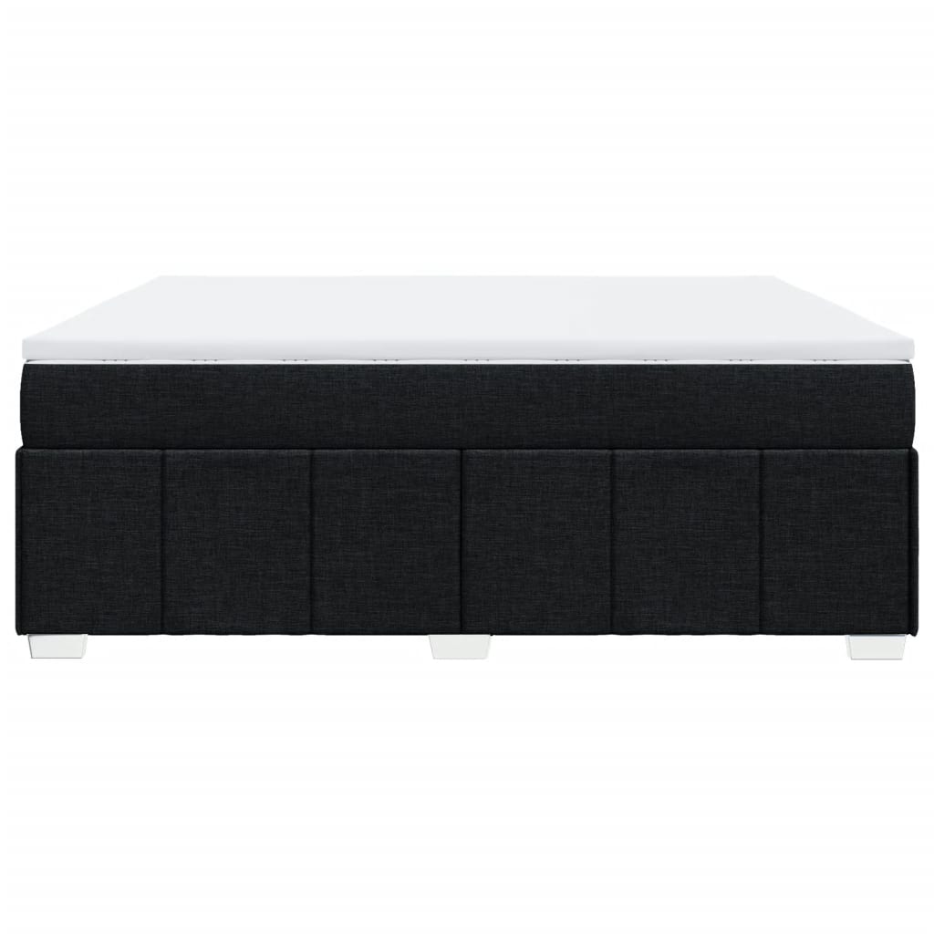 Κρεβάτι Boxspring με Στρώμα Μαύρο 180x200 εκ. Υφασμάτινο - Pakobazaar