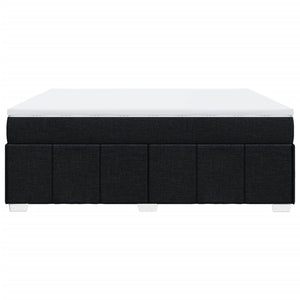 Κρεβάτι Boxspring με Στρώμα Μαύρο 180x200 εκ. Υφασμάτινο - Pakobazaar