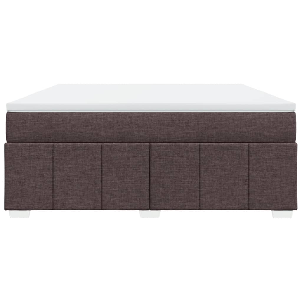 Κρεβάτι Boxspring με Στρώμα Σκούρο Καφέ 180x200 εκ Υφασμάτινο - Pakobazaar