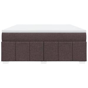 Κρεβάτι Boxspring με Στρώμα Σκούρο Καφέ 180x200 εκ Υφασμάτινο - Pakobazaar