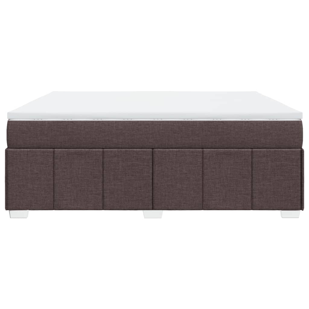 Κρεβάτι Boxspring με Στρώμα Σκούρο Καφέ 180x200 εκ Υφασμάτινο - Pakobazaar