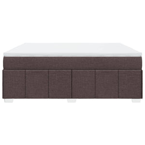 Κρεβάτι Boxspring με Στρώμα Σκούρο Καφέ 180x200 εκ Υφασμάτινο - Pakobazaar