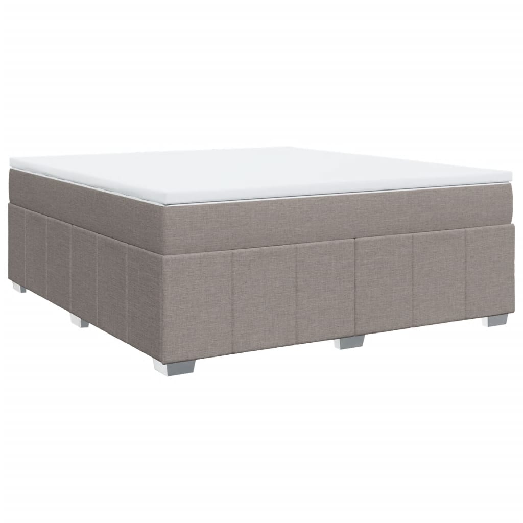 Κρεβάτι Boxspring με Στρώμα Taupe 180x200 εκ. Υφασμάτινο - Pakobazaar