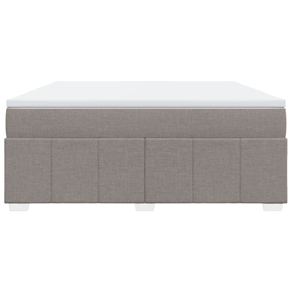 Κρεβάτι Boxspring με Στρώμα Taupe 180x200 εκ. Υφασμάτινο - Pakobazaar