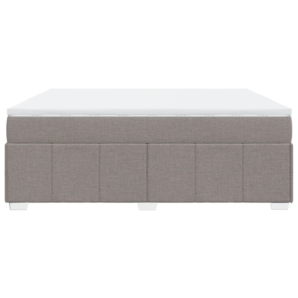 Κρεβάτι Boxspring με Στρώμα Taupe 180x200 εκ. Υφασμάτινο - Pakobazaar