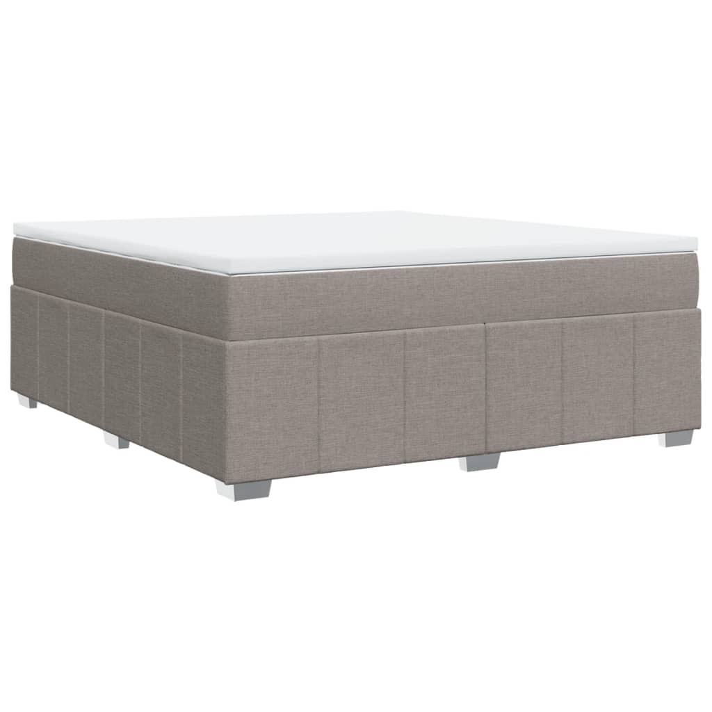 Κρεβάτι Boxspring με Στρώμα Taupe 180x200 εκ. Υφασμάτινο - Pakobazaar