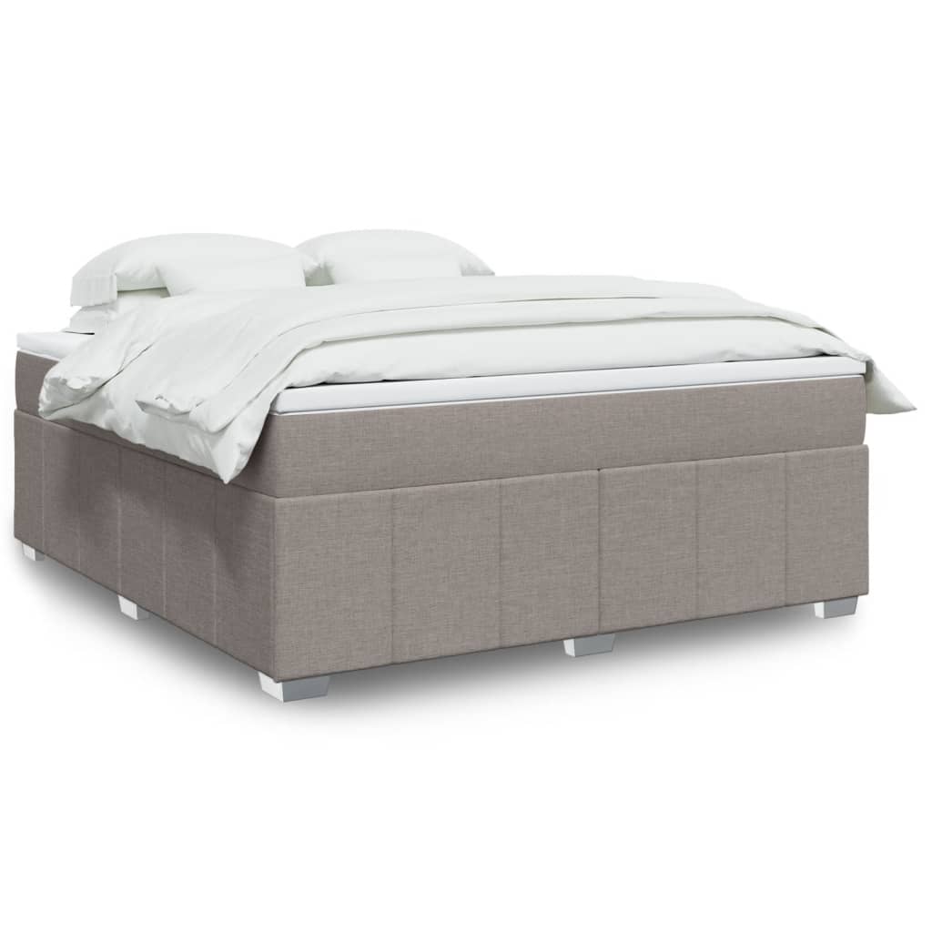 Κρεβάτι Boxspring με Στρώμα Taupe 180x200 εκ. Υφασμάτινο - Pakobazaar