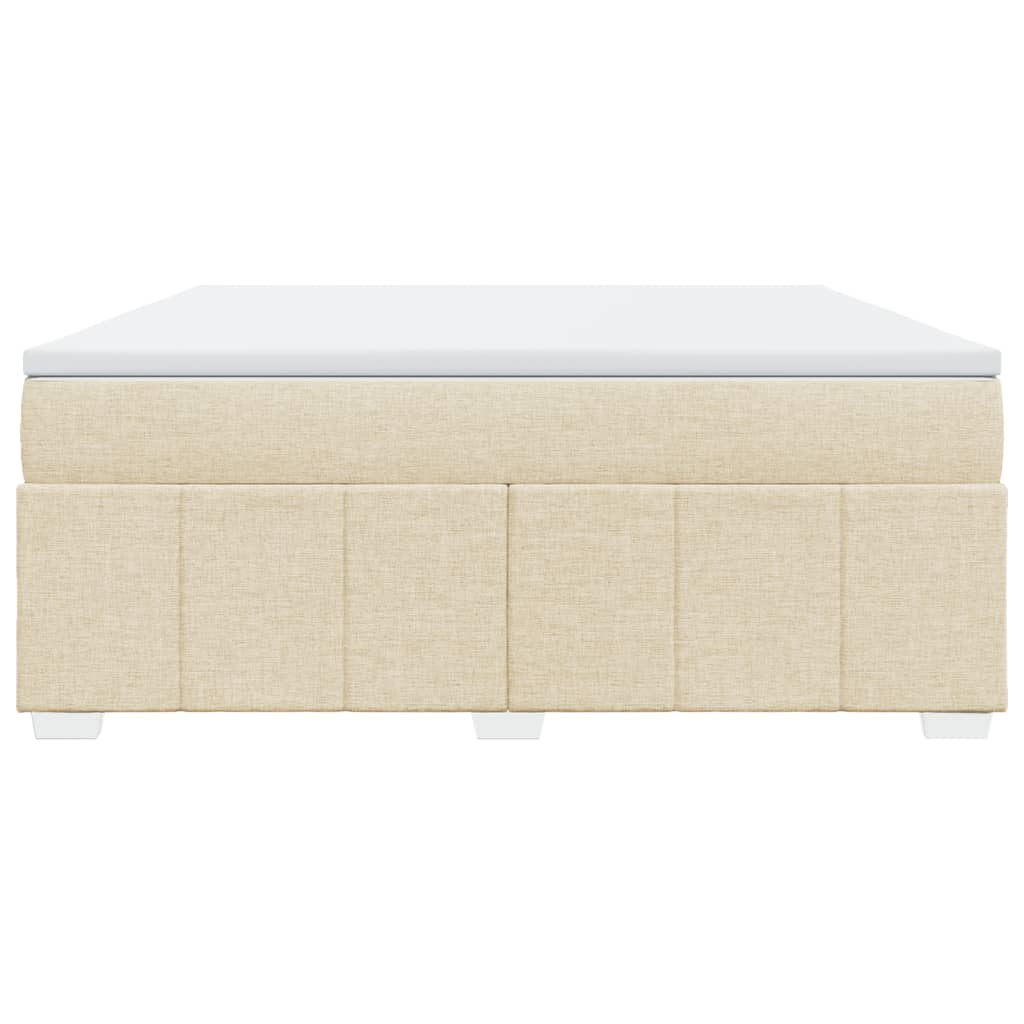 Κρεβάτι Boxspring με Στρώμα Κρεμ 180x200 εκ. Υφασμάτινο