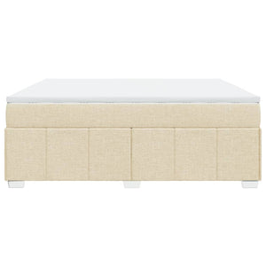 Κρεβάτι Boxspring με Στρώμα Κρεμ 180x200 εκ. Υφασμάτινο