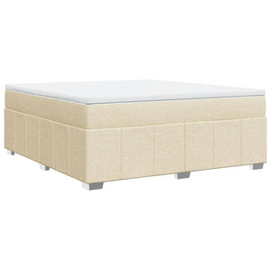 Κρεβάτι Boxspring με Στρώμα Κρεμ 180x200 εκ. Υφασμάτινο