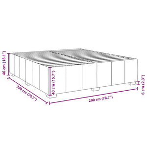 Κρεβάτι Boxspring με Στρώμα Μαύρο 200x200 εκ. Υφασμάτινο - Pakobazaar