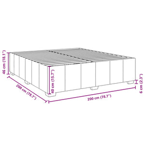 Κρεβάτι Boxspring με Στρώμα Μπλε 200x200 εκ. Υφασμάτινο - Pakobazaar
