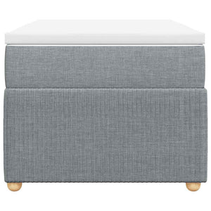 Κρεβάτι Boxspring με Στρώμα Ανοιχτό Γκρι 80x200 εκ. Υφασμάτινο - Pakobazaar