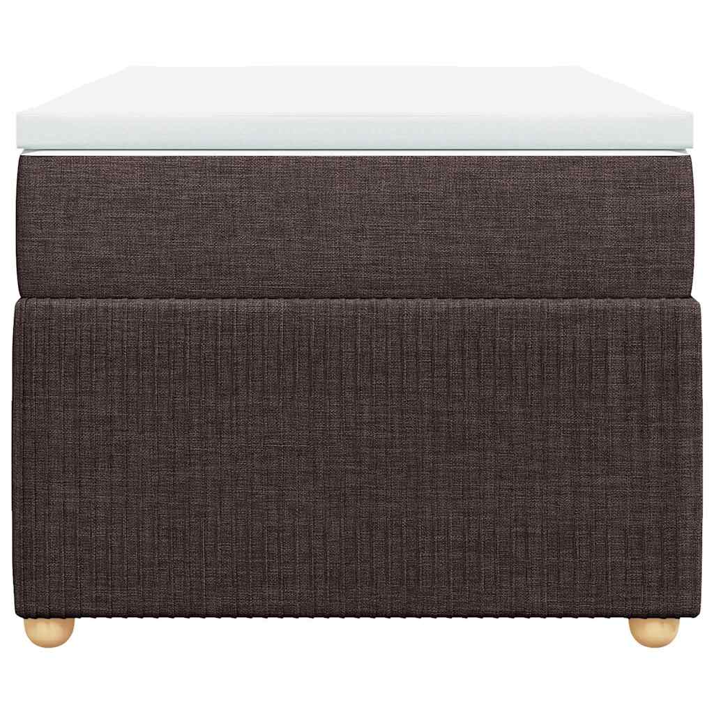 Κρεβάτι Boxspring με Στρώμα Σκούρο Καφέ 80x200 εκ. Υφασμάτινο