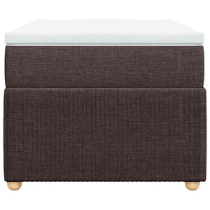 Κρεβάτι Boxspring με Στρώμα Σκούρο Καφέ 80x200 εκ. Υφασμάτινο