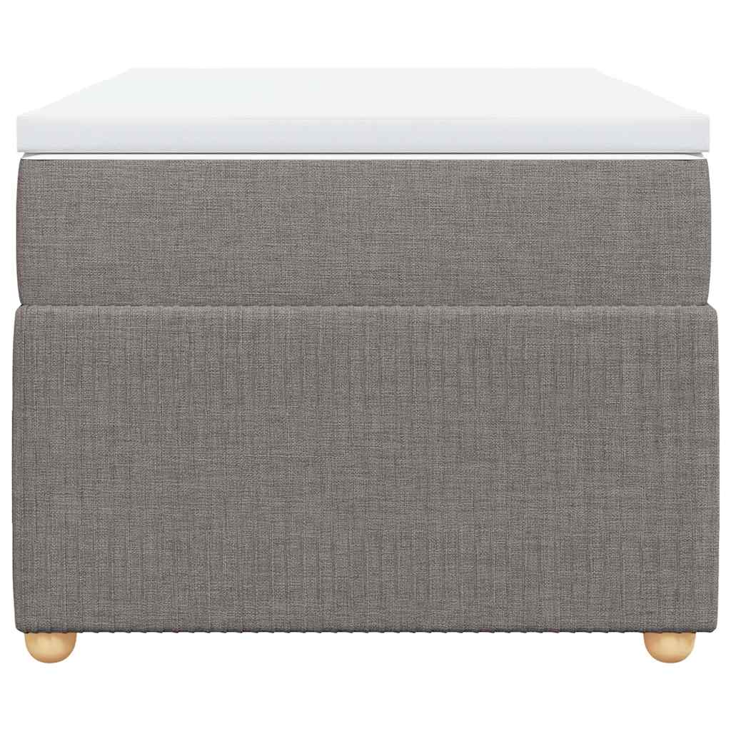 Κρεβάτι Boxspring με Στρώμα Taupe 80x200 εκ. Υφασμάτινο