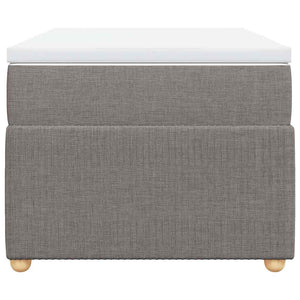 Κρεβάτι Boxspring με Στρώμα Taupe 80x200 εκ. Υφασμάτινο